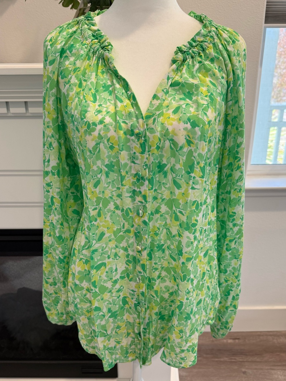 Hale Bob Clover long sleeve top Sz M